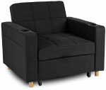 Allalastava seljatoega tugitoolid Solor, must v., 92 cm x 99 cm x 84 cm