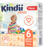 P&uuml;ksm&auml;hkmed Kindii Extra Junior, 6 suurus, 15 kg, 20 tk