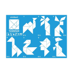M&auml;ng, komplekt, pusle Miniland Tangram 12, mitmev&auml;rviline
