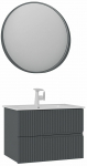 Vannitoa m&ouml;&ouml;bli komplekt Kalune Design Moonlight, matt antratsiit v., 51 cm x 71 cm x 51 cm