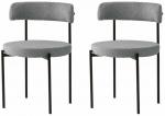 Toolide komplekt Kalune Design Gini 4012 V2 974NMB1895, matt, must v./tumehall v., 50.5 cm x 48.5 cm x 75.5 cm, 2 tk