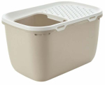 Suletud kassitualett Savic Hop In Giant, valge v./pruunikas v., suletud, 79 cm x 43 cm x 49.7 cm