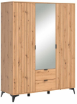 Riidekapp Lamea, artisan oak v., 55 cm x 154 cm x 197 cm, peegliga