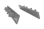 Terassilaua katted Bergdeck 150 mm x 25 mm, puit- ja plastkomposiit (wpc), 15 cm x 2.5 cm, hall, 12 tk