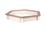 Liivakast Folkland Timber, 130 x 130 cm, kaanega, pruun/valge, 21 kg