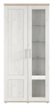 Vitriinkapp Romance REG1D1W, lehis v./pruun v., 93 cm x 45 cm x 201 cm