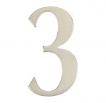 Uksenumber Haushalt SS-3, 6.2 cm x 3.5 cm, roostevaba teras, roostevaba teras v.