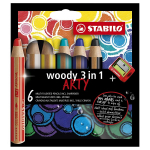 V&auml;rvipliiatsid Stabilo Woody 3 in 1, 7 tk