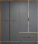 Riidekapp Kalune Design Elina 7199, hall v., 52 cm x 180 cm x 210 cm