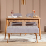 S&ouml;&ouml;gitoa komplekt Kalune Design Vina 3, hall v./pruun v.