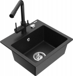 K&ouml;&ouml;givalamu Mexen Milo 6505-73-671600-70, graniit, 43.5 cm x 41 cm x 17.1 cm, h&otilde;be/must/kroom