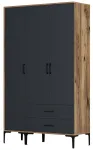 Riidekapp Kalune Design Kumsal ST, antratsiit v./p&auml;hklipuu v., 47.5 cm x 120 cm x 201.4 cm