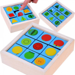 Puidust pusle Tumble Pairing ZA4449, 14 cm x 14 cm, mitmev&auml;rviline