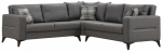Nurgadiivan - voodi Atelier Del Sofa Kristal 730MST1381, tumehall v., 90 x 252 cm x 86 cm