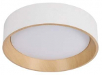 Valgusti lagi Candellux Lighting Lazio, 4000 &deg;K x 24 W, valge v./puidu v., 40 x 40 cm