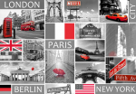 Fototapeet Artgeist London, Paris, Berlin, New York, 70 cm x 100 cm