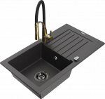 K&ouml;&ouml;givalamu koos kraaniga Mexen Pablo Aster, graniit, 75.2 cm x 43.6 cm x 16.1 cm, black granite