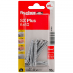 T&uuml;&uuml;bel Fischer SX Plus, telliste jaoks/betooni jaoks, 6 mm x 50 mm, 10 tk