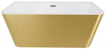 Vann, teisaldatav Besco Varya Glam Gold, 170 cm x 80 cm x 58 cm, ristk&uuml;lik, kuldne/kroom