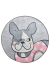 Vaip Conceptum Hypnose Happy Grey, mitmev&auml;rviline, 100 cm x 100 cm