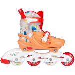 Rulluisud Nijdam Lightspeed, valge/oranž, 29-32