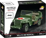 Konstruktor, auto Cobi Historical Collection Willys MB Medical 2806, 1131 tk, roheline v.