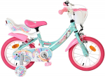Lisaratastega laste jalgratas, laste Volare Unicorn FW Z88, roheline, 14"