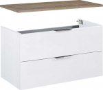 Seina vannitoakapp Frame, valge v./pruunikas v., 38.6 cm x 79.6 cm x 53 cm