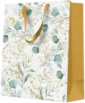 Kinkekott Paw Decor Collection Premium Eucaliptus Leaves, 10 cm x 25 cm x 20 cm, kuldne v./valge v./roheline v.