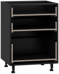 Karkass, alumise kapi jaoks Vento D3S_H-60/82, 52 cm x 60 cm, 82 cm, must v.