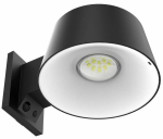 Seinapealne p&auml;ikesepaneeliga valgusti CristalRecord Chimo, 5.2W, IP54, must v.