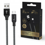 Juhe Extralink Smart Life CABESL09, Micro USB type B/1 x USB Type-A, 100 cm, must v., 15 W