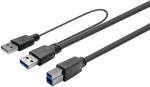 Kaabel Vivolink Active PROUSB3AB10C-DUAL 2 x USB A Male, USB Type B Male, 10 m, must v.