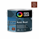 Emailv&auml;rv, korrosioonivastane metallkonstruktsioonidele Pentacolor Anti Rust, pooll&auml;ikiv, 2.7 l, mahagon v.