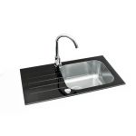 K&ouml;&ouml;givalamu Alveus Glam 20, klaas, 78 cm x 43.5 cm x 20 cm, must v.