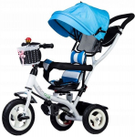 Kolmerattaline jalgratas EcoToys Three-wheeled Bike, sinine v./valge v.