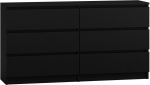 Kummut Akord Malwa M6, must v., 77 cm x 40 cm x 138 cm
