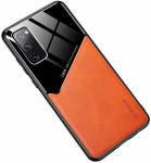 Telefoni &uuml;mbris Mocco Lens Leather Back Case, Apple iPhone 12 Pro Max, must/oranž