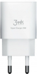 Telefoni laadija 3MK Hyper, USB 2.0/USB Type C, valge v., 20 W