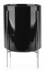 Lillepott Mondex Neva HTYE8799, keraamiline/metall, must v.