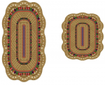 Vannitoamattide komplekt Foutastic 21017215KA, mitmev&auml;rviline, 100 cm x 60 cm
