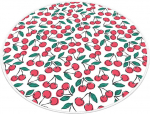 Vannitoa p&otilde;randamatt Foutastic Ciliegia 359CHL4612, valge/punane/roheline, 160 cm x 160 cm, &Oslash; 160 cm