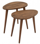 Kohvilaudade komplekt Kalune Design Sweet, p&auml;hklipuu v., 33 cm x 50 cm x 48 - 52 cm, 2 tk