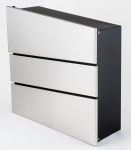 Postkast Haushalt PD970, h&otilde;be/must, 40 cm x 12 cm x 40 cm