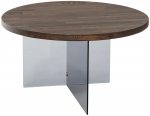 Kohvilaud Kalune Design Serenity, p&auml;hklipuu v./tumehall v., 70 cm x 70 cm x 40 cm