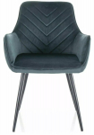 S&ouml;&ouml;gitoa tool Fig Velvet, matt, must v./roheline v., 47 cm x 57 cm x 85 cm