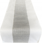 Piklik laudlina ristk&uuml;likukujuline Mariall OHD01-1, valge/h&otilde;be, 40 x 140 cm