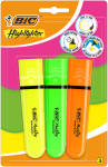 Tekstimarker Bic Neon 517922, kollane v./roheline v./oranž v., 3 tk
