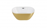 Vann, teisaldatav Besco Navia Glam, 150 cm x 80 cm x 60 cm, ovaalne, kuldne