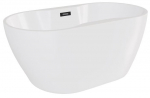 Vann, teisaldatav Besco Navia, 140 cm x 75 cm x 60 cm, ovaalne, valge/grafiit